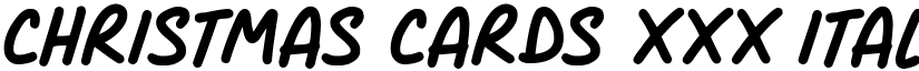 Christmas Cards xxx Italic font
