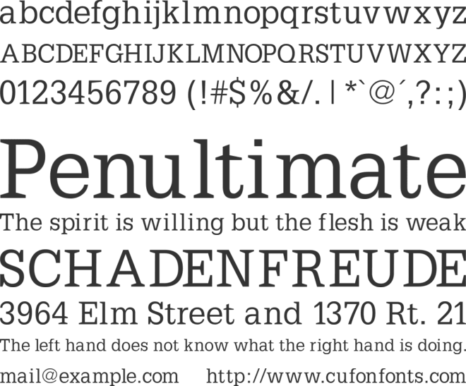 Petit Latin font preview