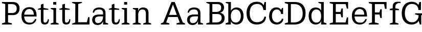 PetitLatin font
