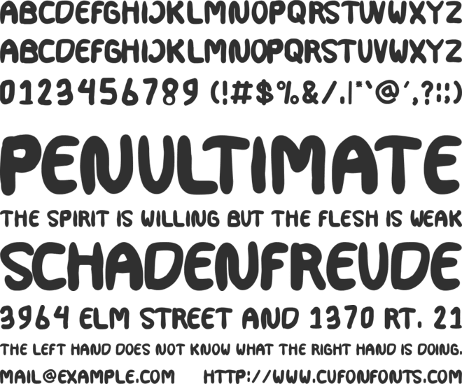 THE JUST font preview