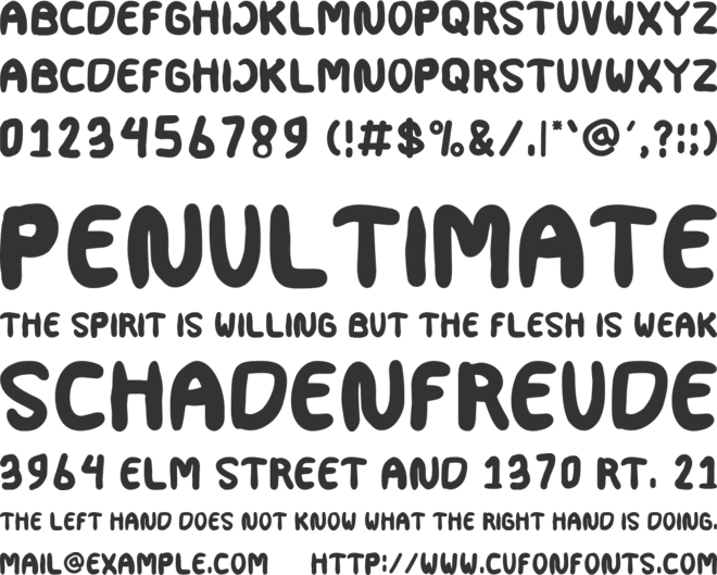 THE JUST font preview