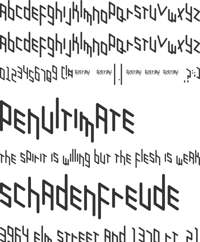 Zigzagzug font preview