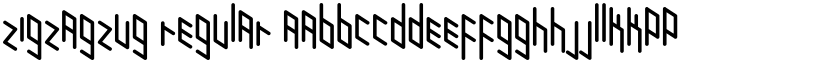 Zigzagzug Regular font