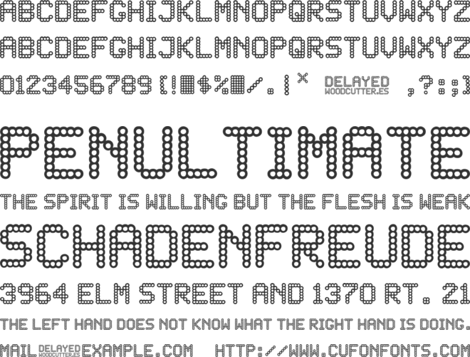 DELAYED font preview