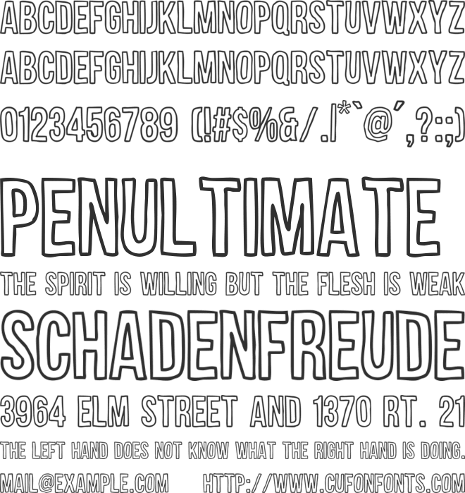 Impertinencia font preview