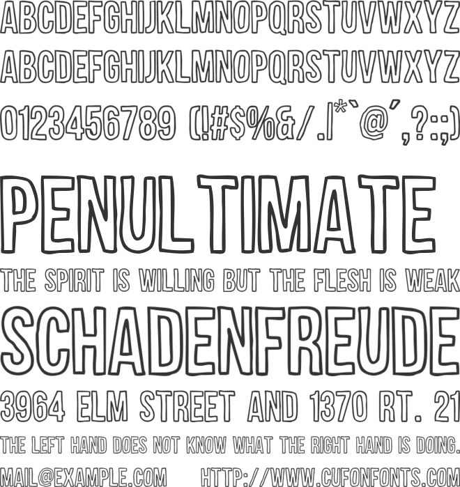 Impertinencia font preview