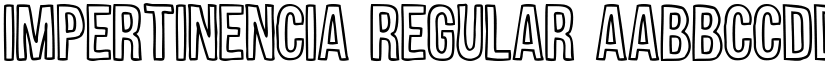 Impertinencia Regular font