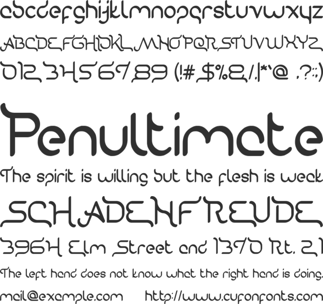 Gravity Relationships font preview