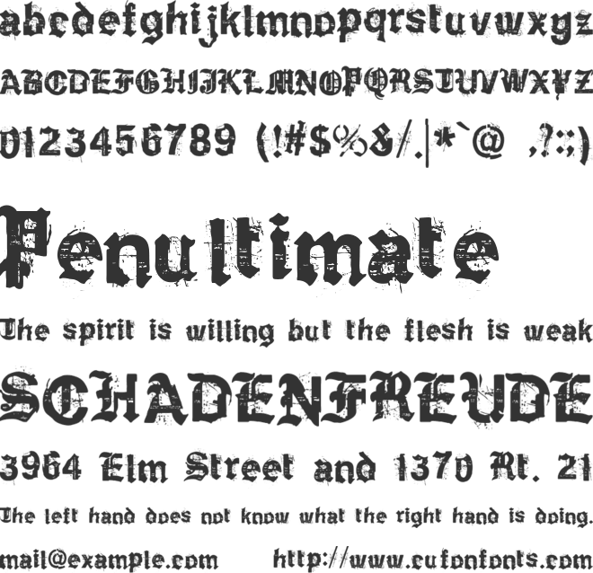 Kyvadlo Blues font preview