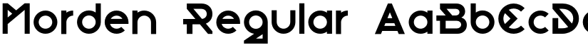 Morden Regular font
