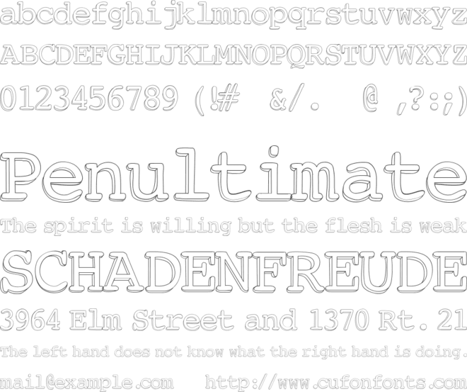 Chickfactor font preview