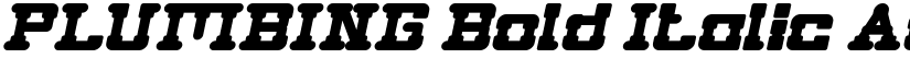 PLUMBING Bold Italic font