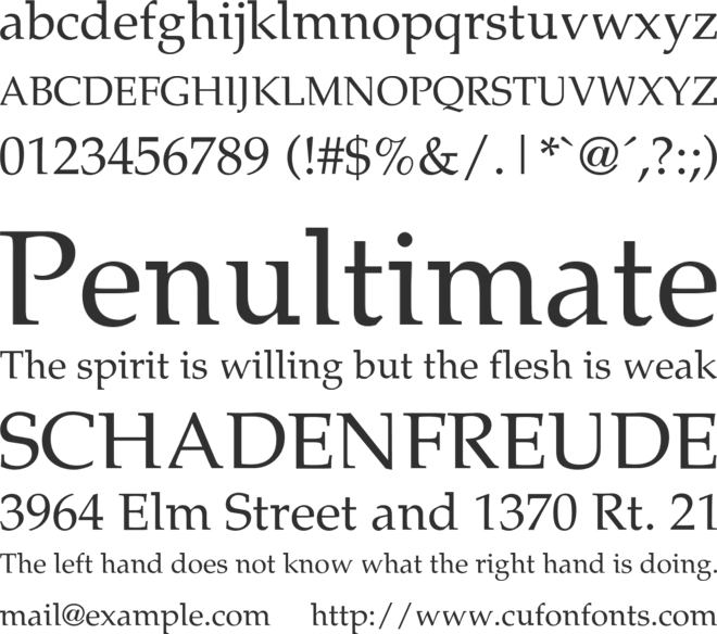Lymphatic font preview