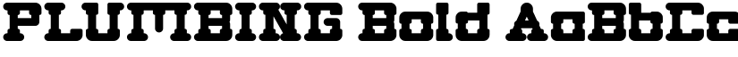PLUMBING Bold font
