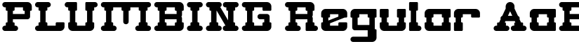 PLUMBING Regular font