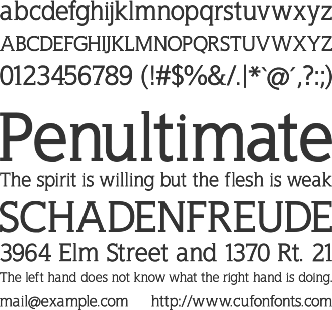 Wellrock Slab font preview