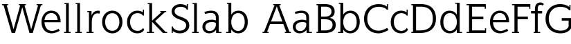 WellrockSlab font