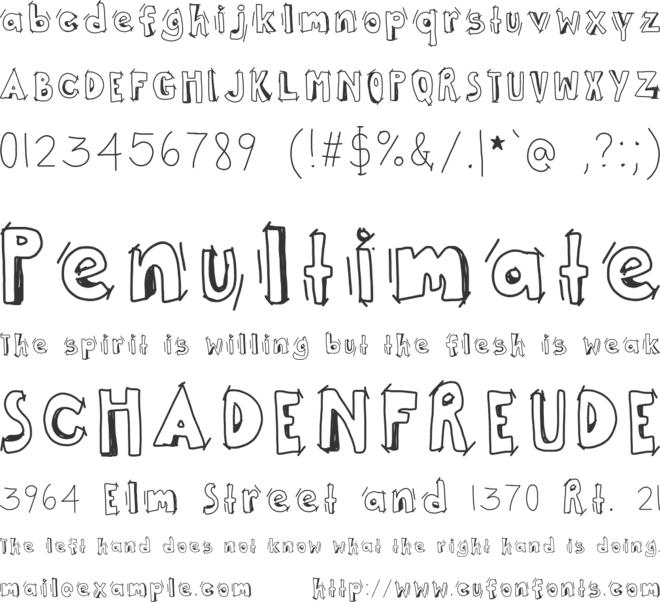 this way UP font preview