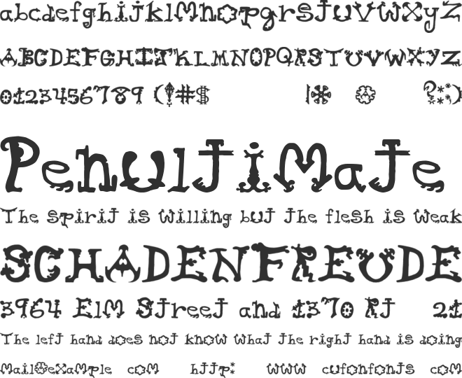 HieroglyphLicks font preview