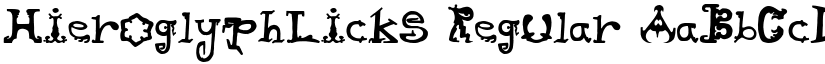 HieroglyphLicks Regular font