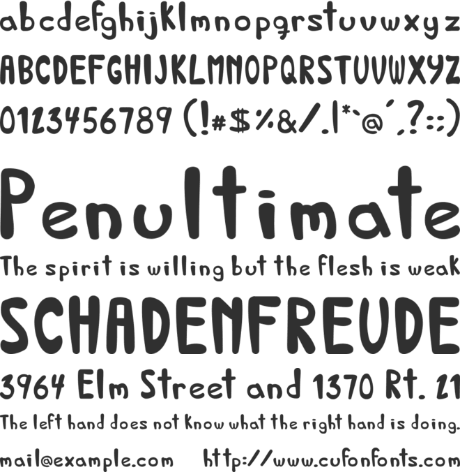 Bed and Breakfast font preview