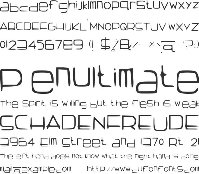 Rotund font preview