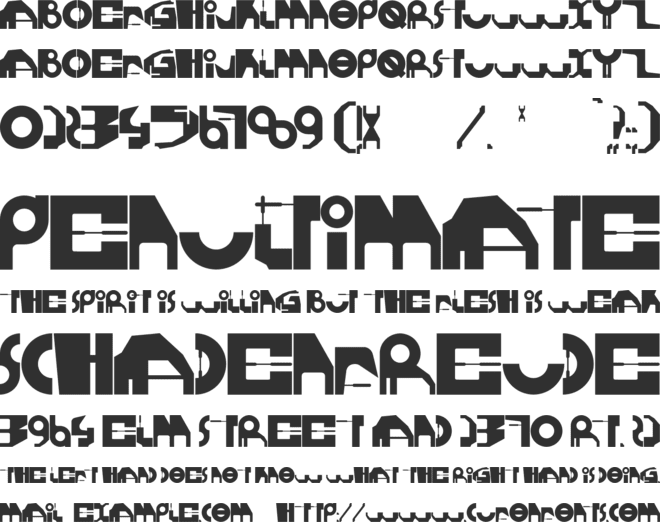 GHEROTYPE font preview