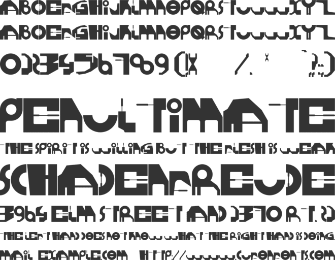GHEROTYPE font preview