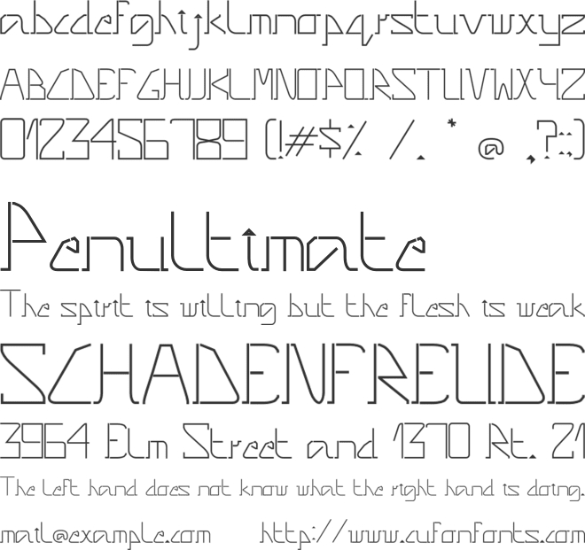 Pinnacle font preview
