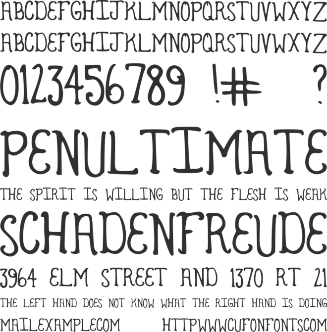 Armadillo font preview