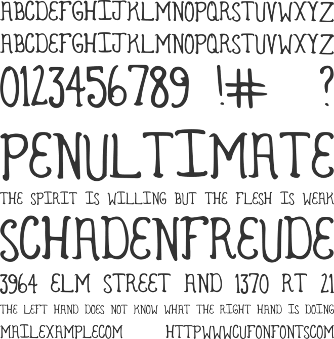 Armadillo font preview
