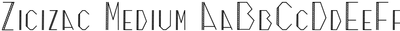Zicizac Medium font