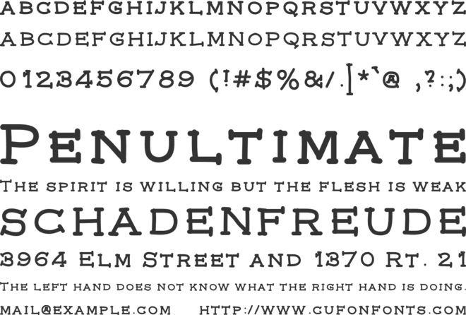 Federal font preview