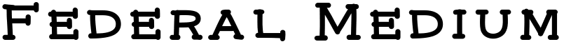 Federal Medium font