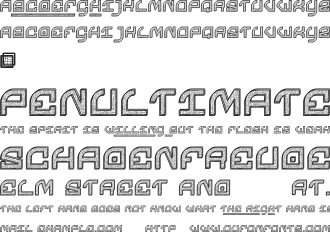 Chomage font preview
