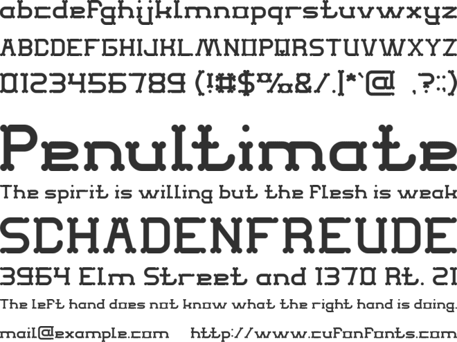 The Monkey font preview