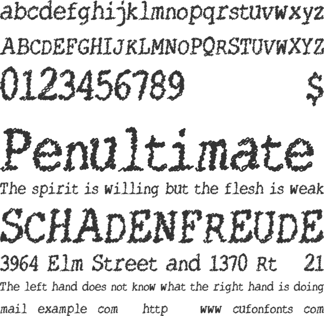 CatsString font preview