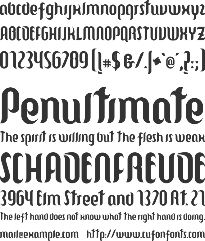 Cintia font preview
