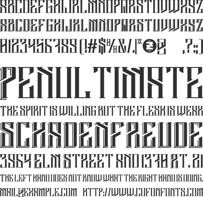 Barbarossa font preview
