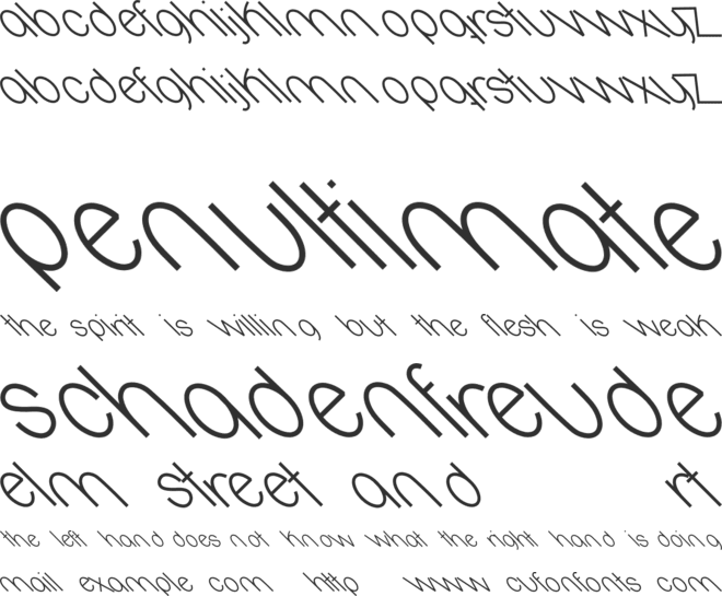 Oval font preview