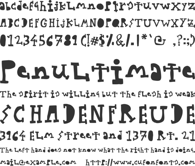 woodcutter TYPEWRITTER font preview