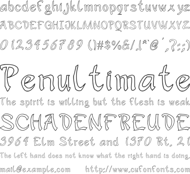 JD Sophara font preview