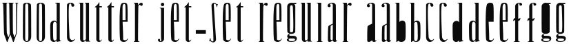 Woodcutter Jet-Set Regular font