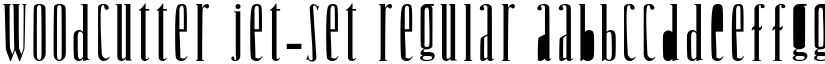 Woodcutter Jet-Set Regular font