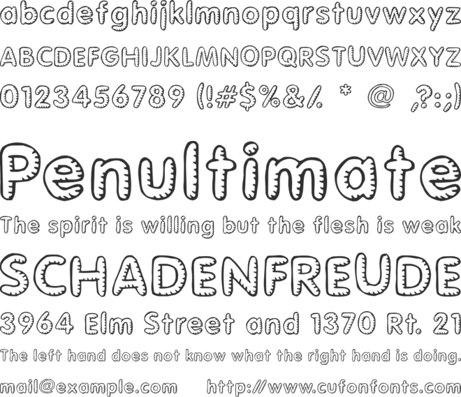 Glimstick font preview