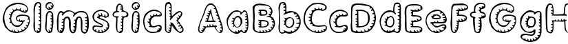 Glimstick font