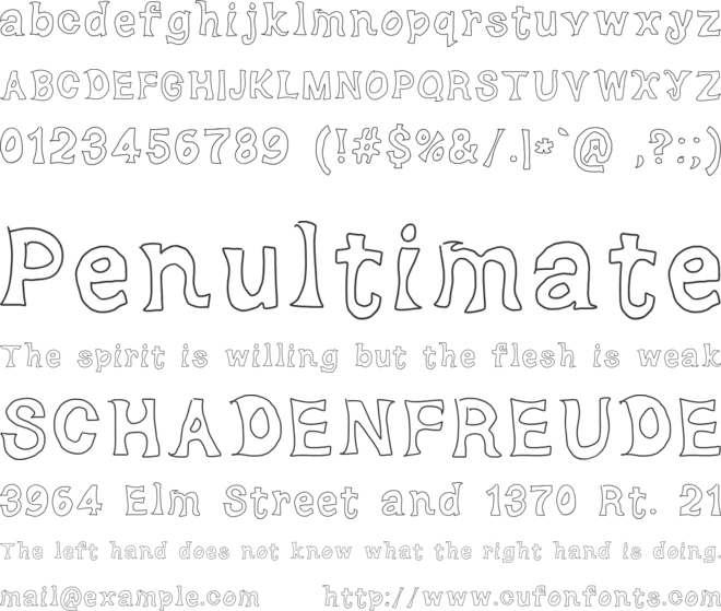 Dorky Deluxe font preview