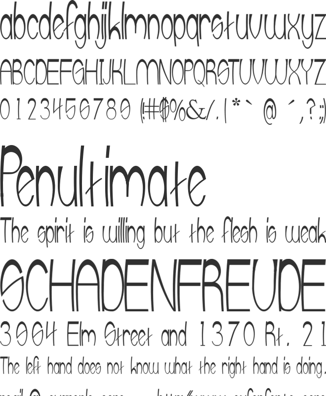 upTOP font preview