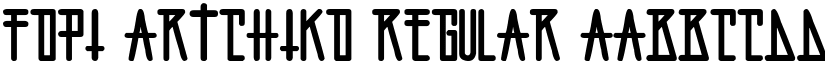 fopi artchiko Regular font