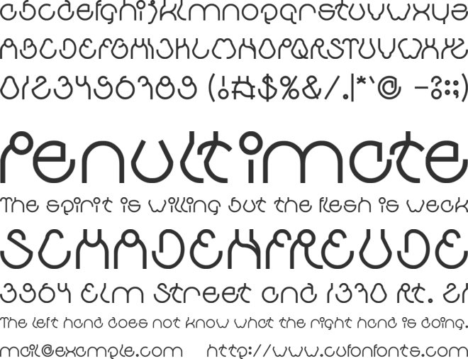 AHA EXPERIENCE font preview
